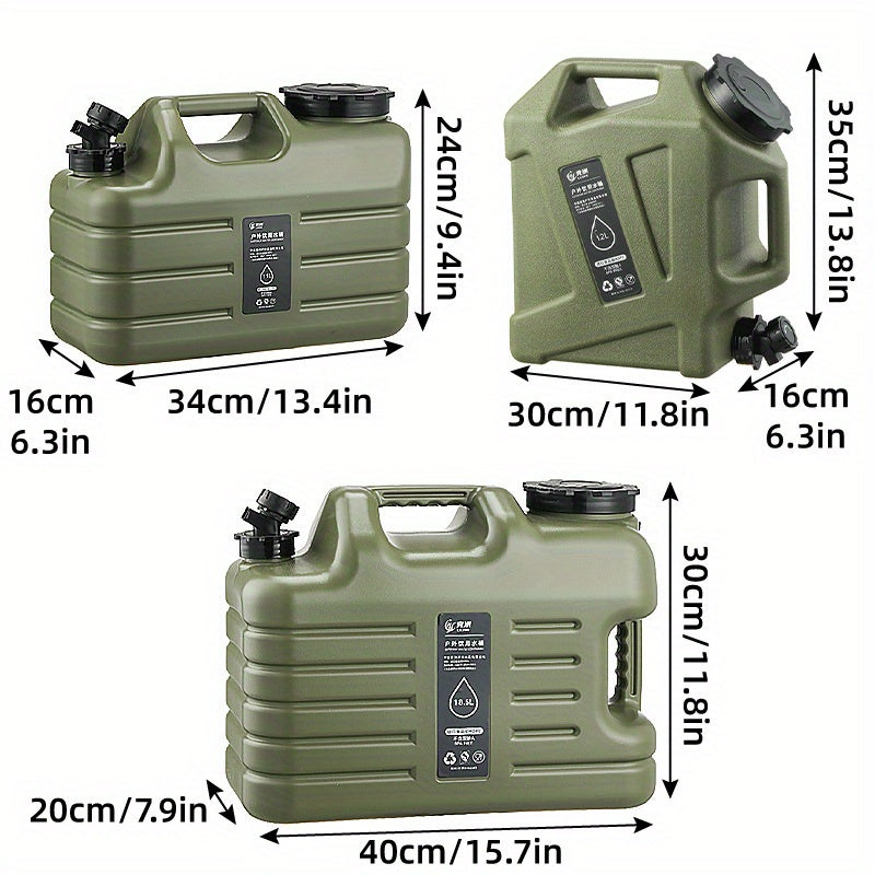 Portable Outdoor Camping Water Storage Container with Faucet - Durable PE