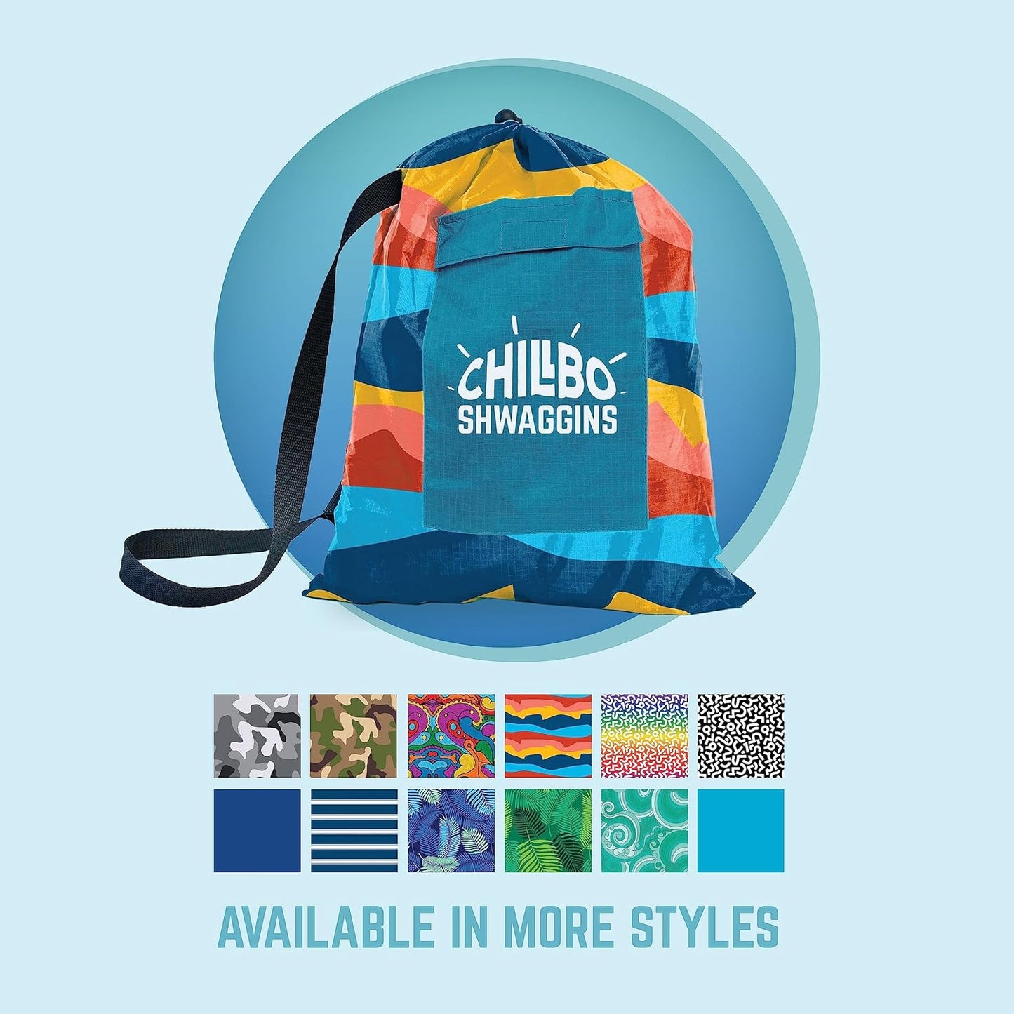 Shwaggins Inflatable Couch – No-Pump Setup, Ripstop Polyester, Stability Pegs, Fun Prints, Portable Air Lounger for Beach, Camping, Festivals, and Tailgating - Desert Daydream