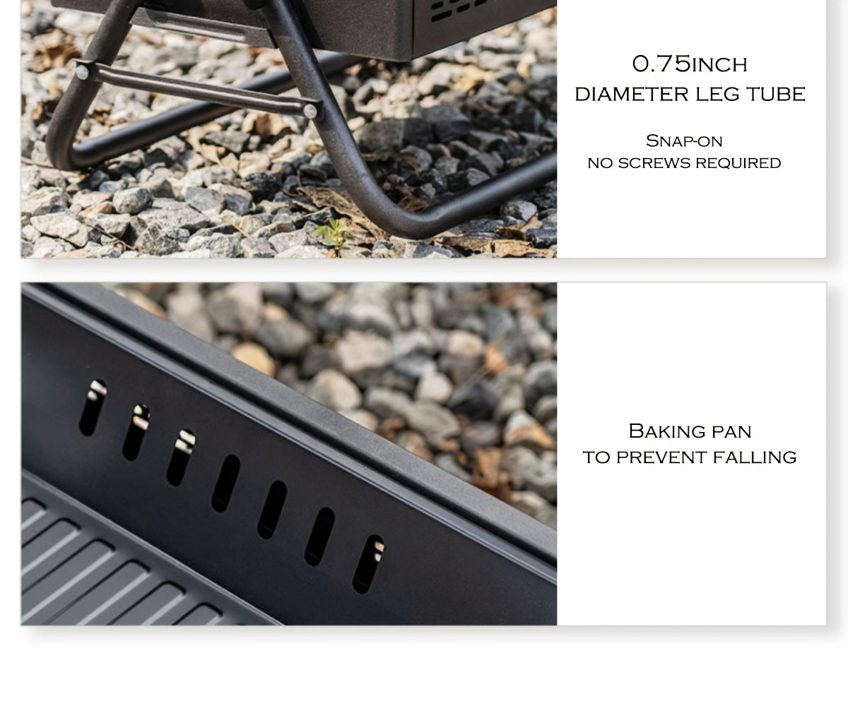 1pc Outdoor Portable Grill- Perfect For Camping/ Fishing/Picnics - Reusable & Foldable