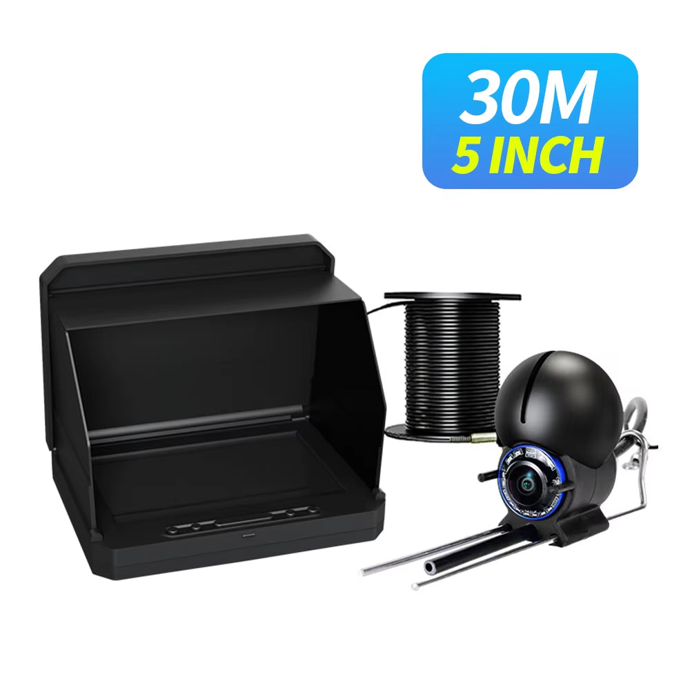 Portable Fish Depth Finder Water Handheld 1080P 4.3 Inch LCD Fish Finder Underwater 120° Fishing Camera with Night Vision