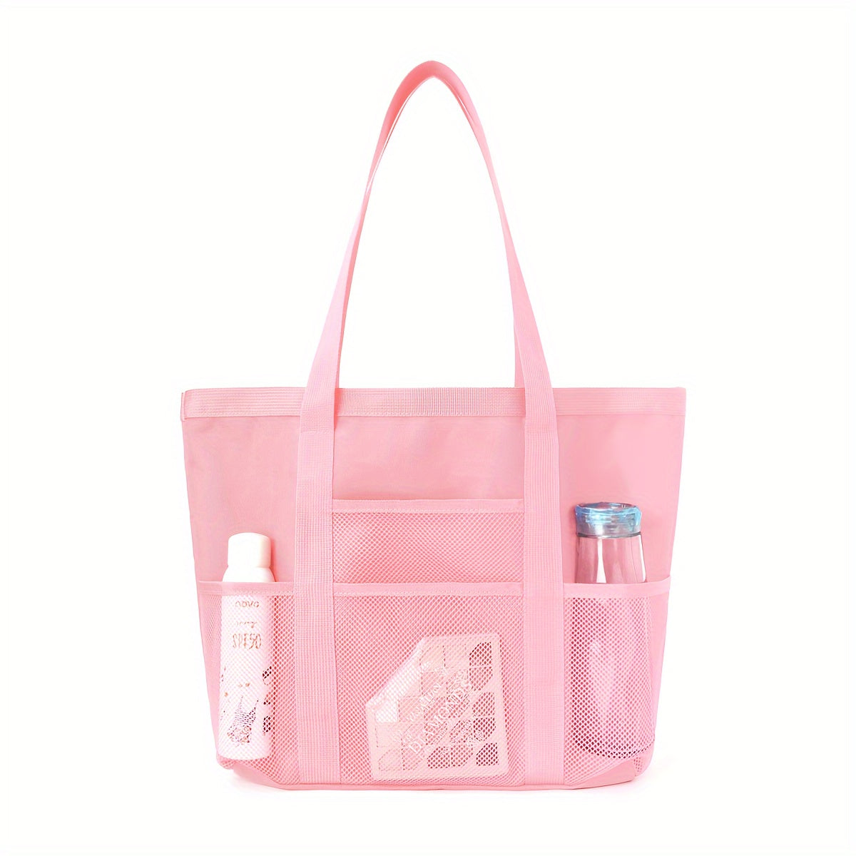 Large Beach Tote Bag - Foldable with Open Top & Side Compartments. Super Cute!!