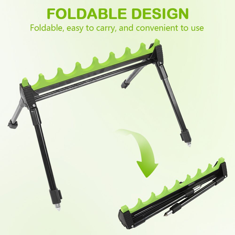 Heavy-Duty Adjustable 8-Hole Fishing Rod Holder