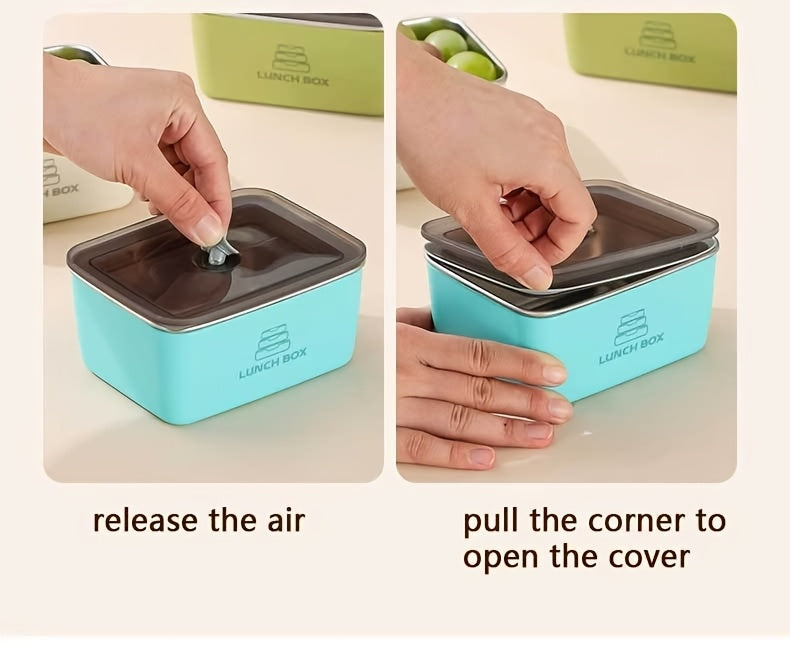 304 Stainless Steel Storage Containers with Clip-On Lids