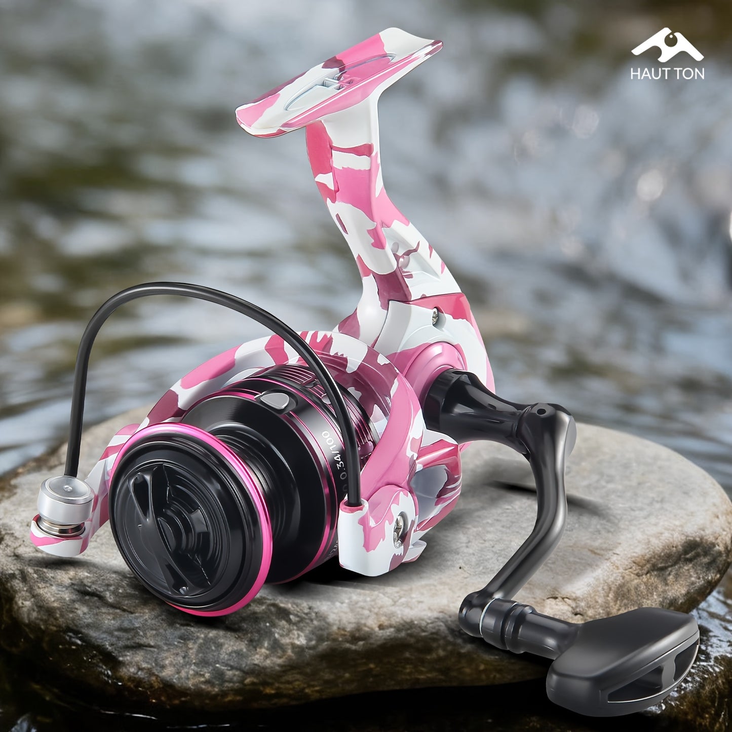 S5 Spinning Reel | Pink Aluminum Alloy, Ambidextrous - CAMO