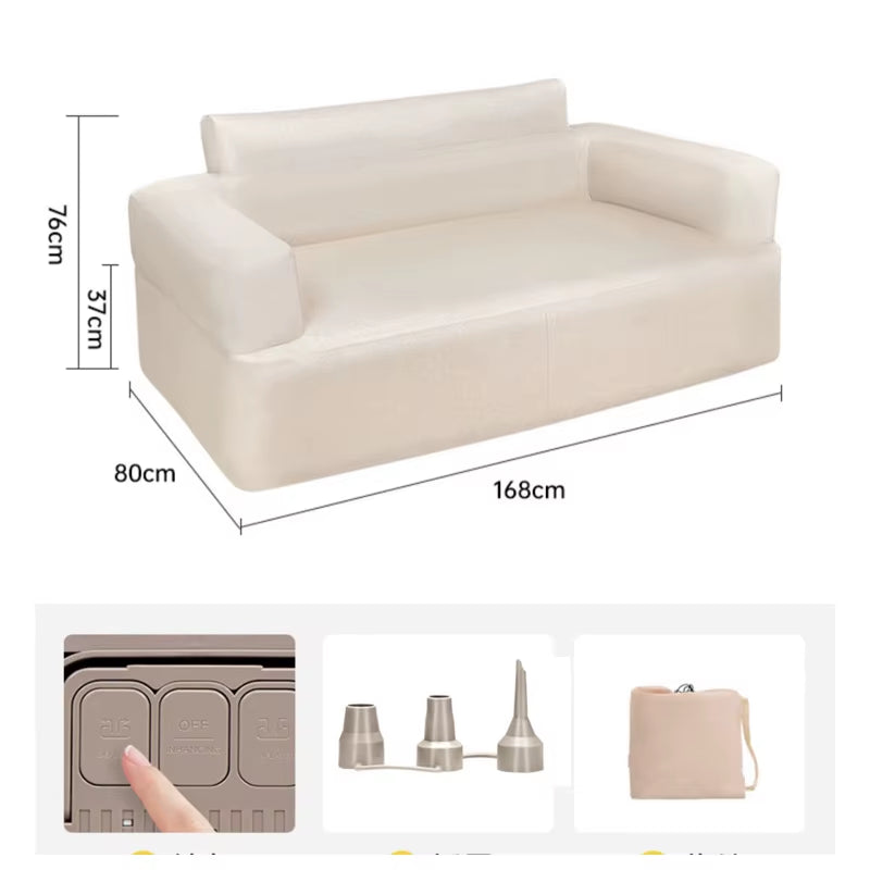Lohascamping Outdoor Inflatable Air Sofa Portable Waterproof Lazy Sofa Backyard Home Travel Camping Picnic Relaxation Chair