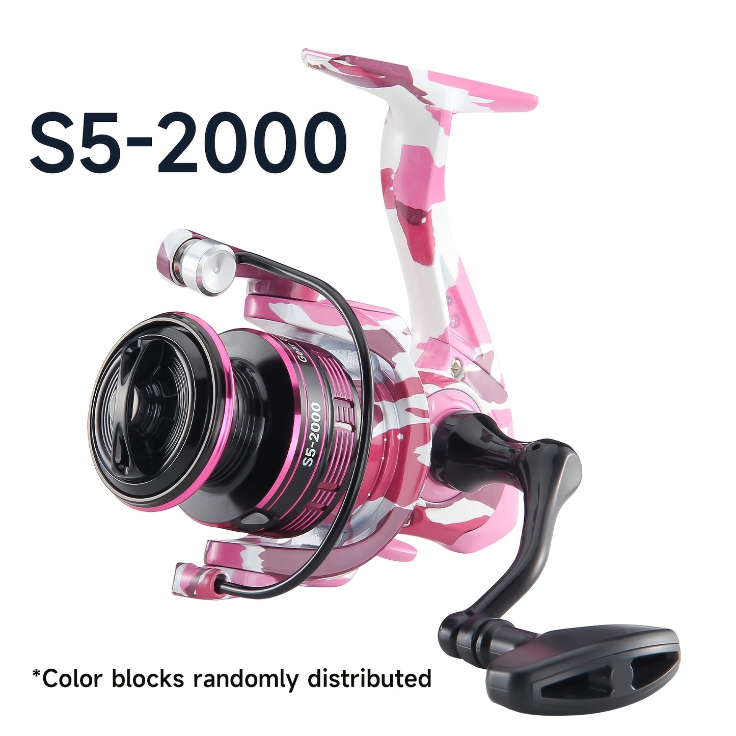 S5 Spinning Reel | Pink Aluminum Alloy, Ambidextrous - CAMO