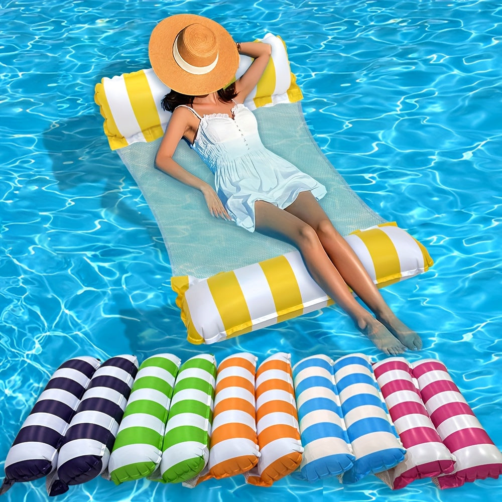 PVC Inflatable Floating Hammock, Double-Sided Pool Floatie