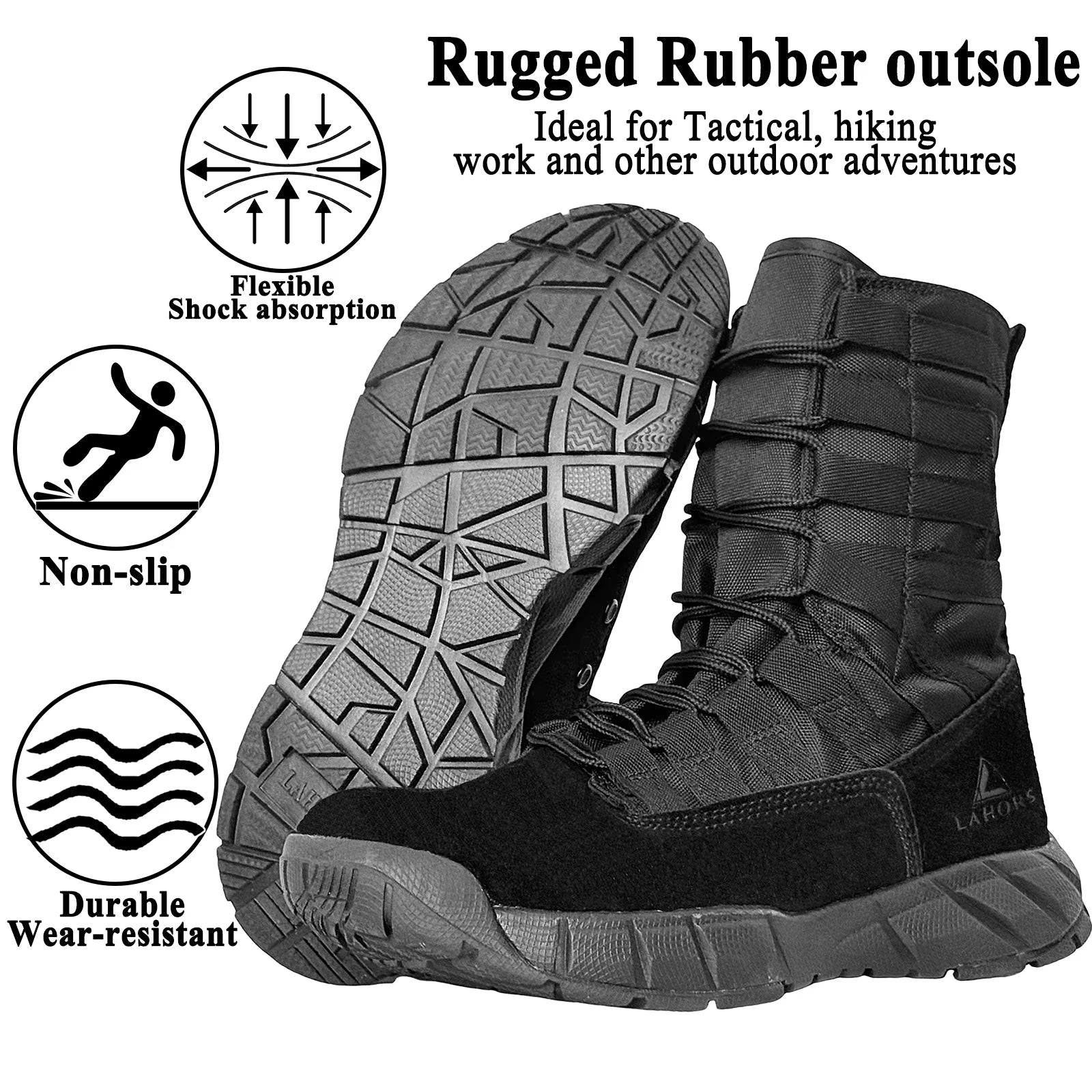 Lightweight Suede Leather Tactical Combat Boots Men Outdoor Hiking Desert Army Shoes Breathable Male Ankle Boots Man Made
