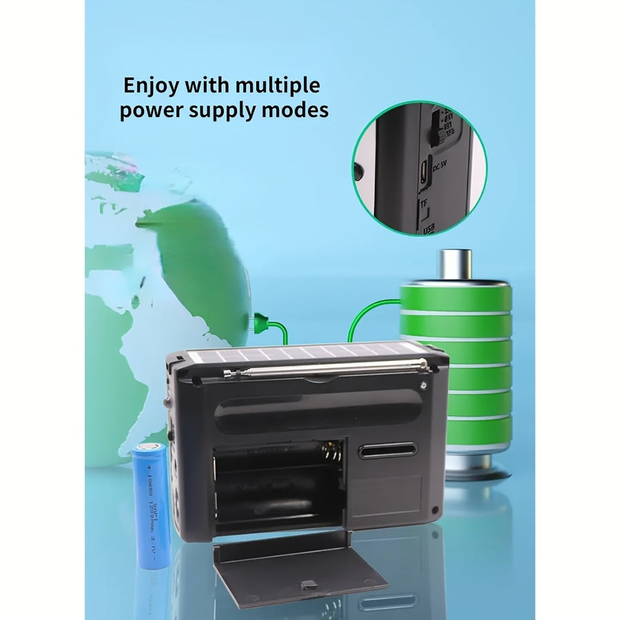 Portable Solar Radio | Digital Speaker MP3 Player | | Flashlight, Emergency Radio