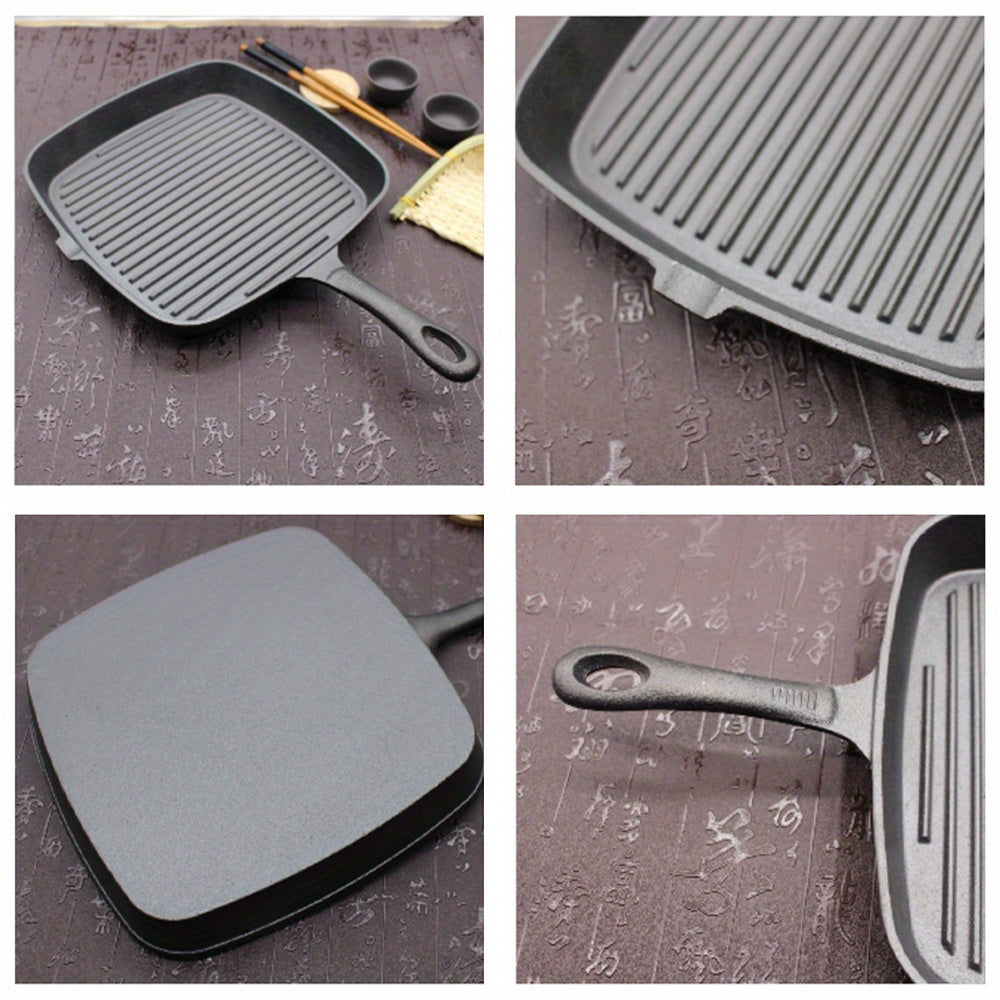 4pcs Kitchen Saute Fry Pan - Pre-Seasoned Cast Iron Skillet Set