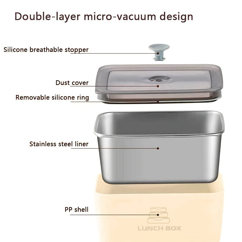 304 Stainless Steel Storage Containers with Clip-On Lids