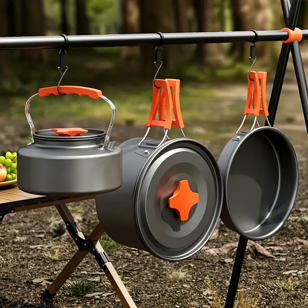 3pcs Camping Cookware Set, Aluminum Outdoor Portable Cooking Gear