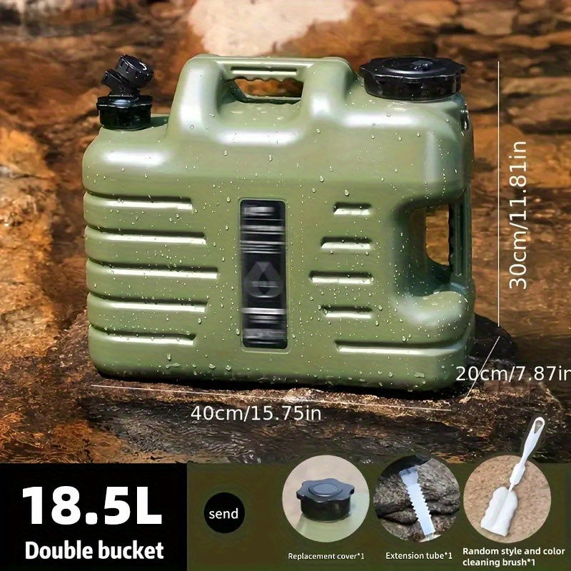 Portable Outdoor Camping Water Storage Container with Faucet - Durable PE
