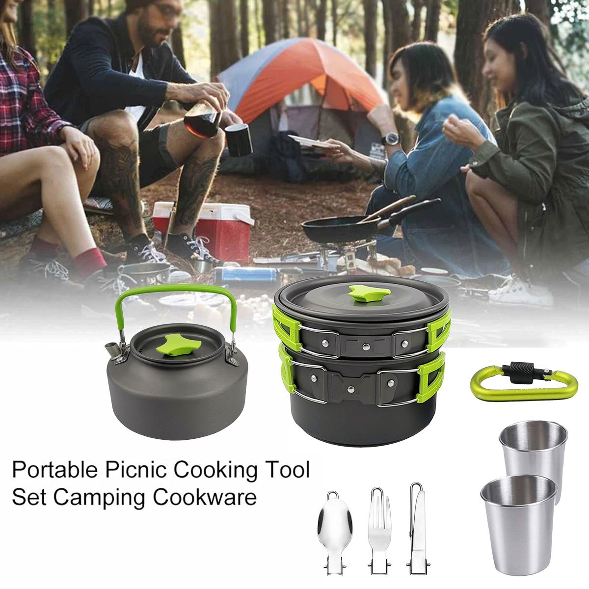 Portable Cookware | 304 Stainless Steel, Foldable and Stackable