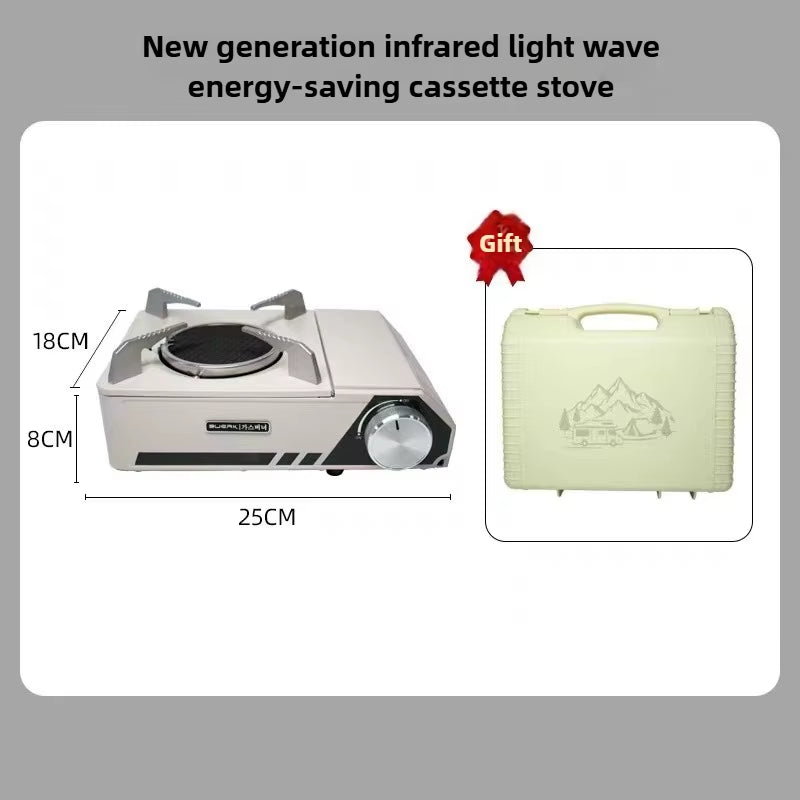 BUERK Camping Infrared Stove Outdoor Tactics Stove Portable Furnace Windproof Infrared Card Stove Burner Portable with Box