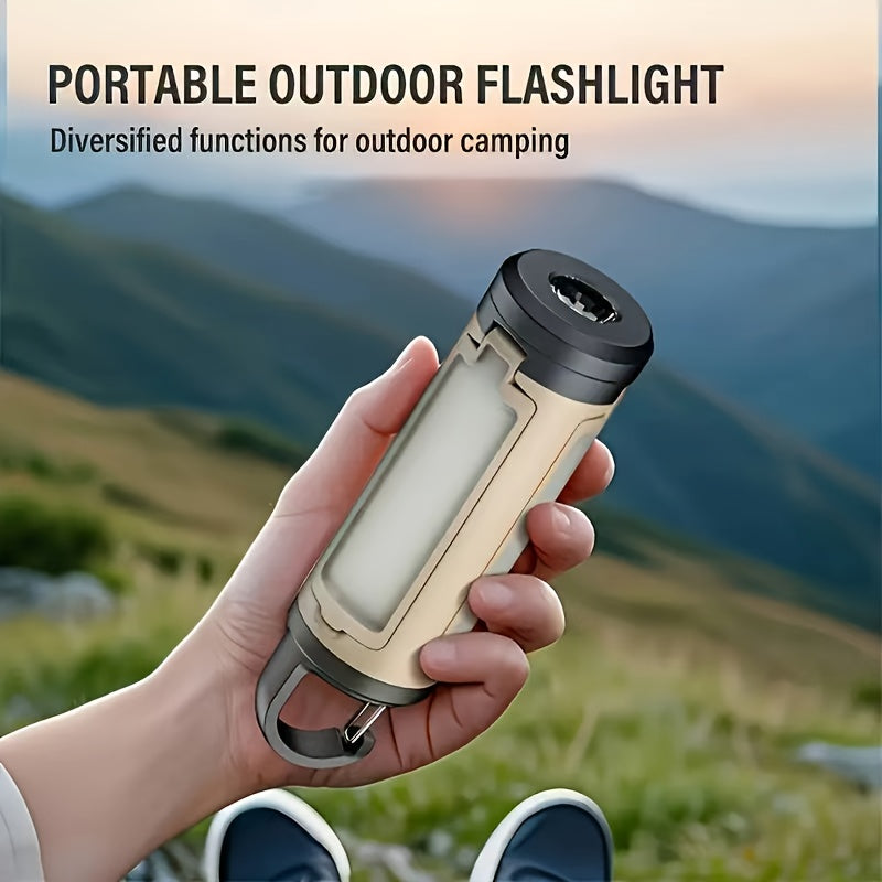 Portable LED Camping Light with Hooks, Multifunctional Tent Lamp.
