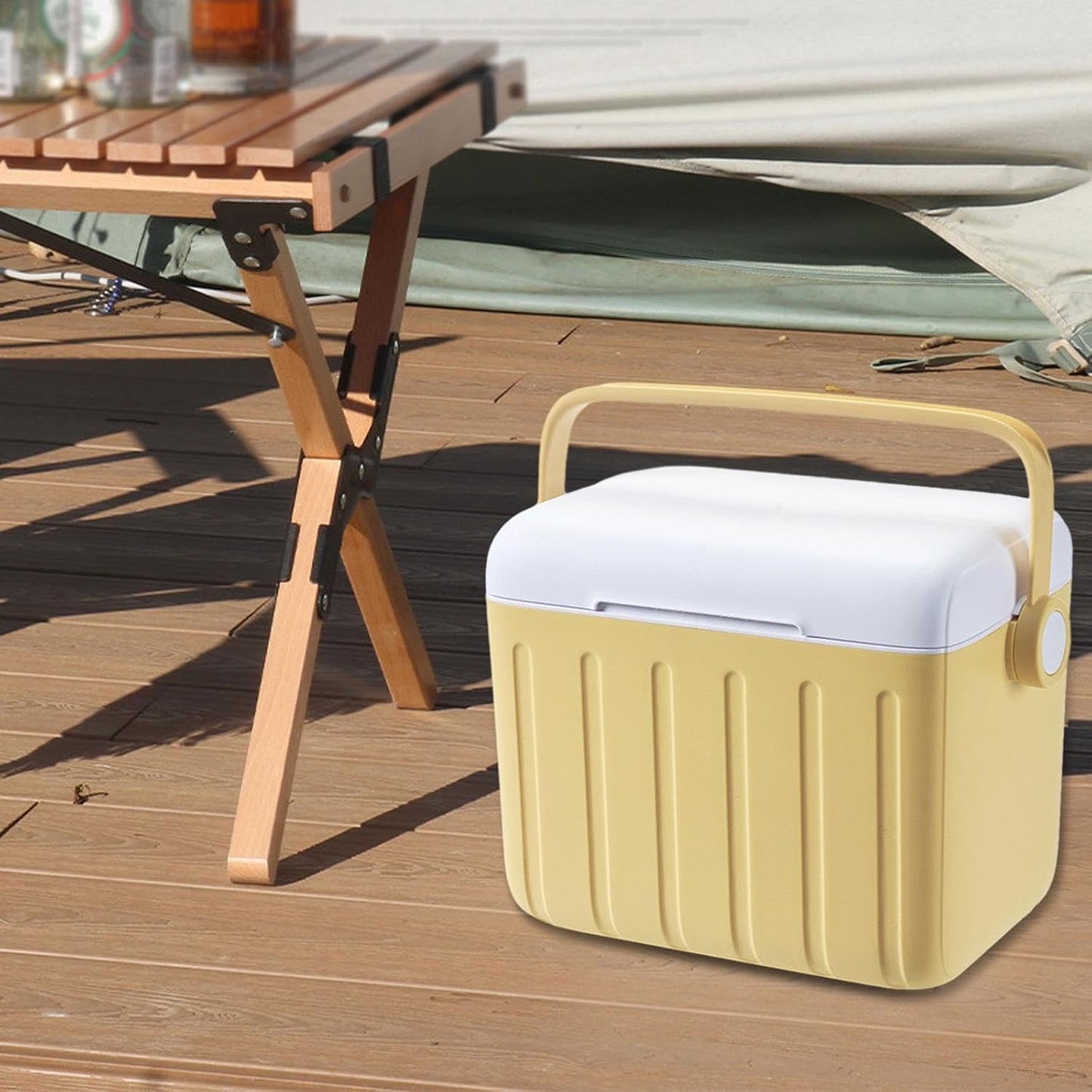 Ice Storage Box Cooler Organizer for Beverages Camping Sports