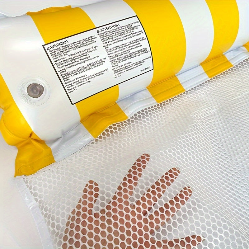 PVC Inflatable Floating Hammock, Double-Sided Pool Floatie