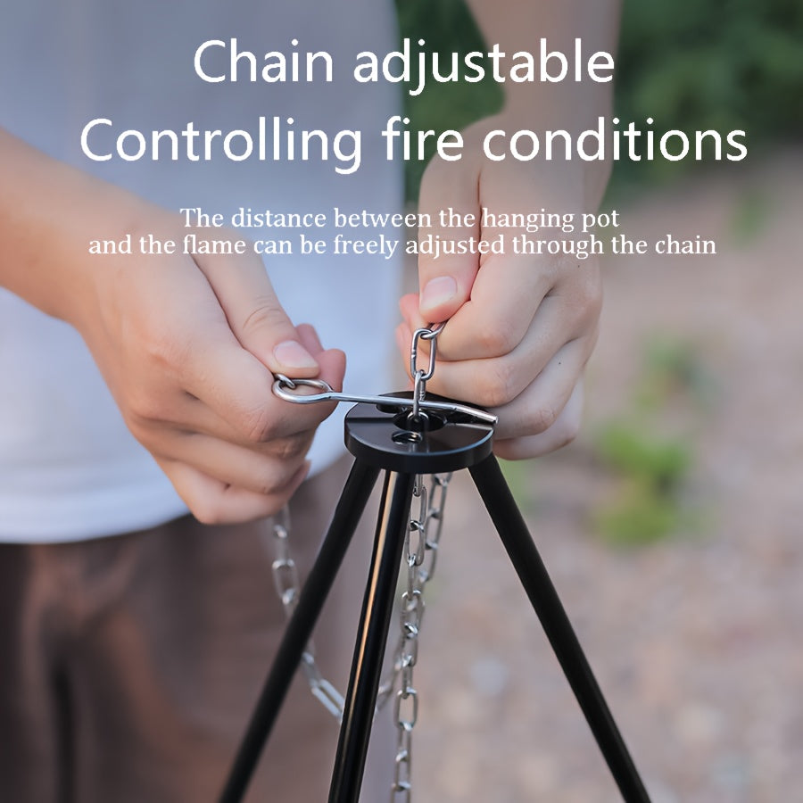 Lightweight Aluminum Tripod - Portable & Foldable Campfire Stand