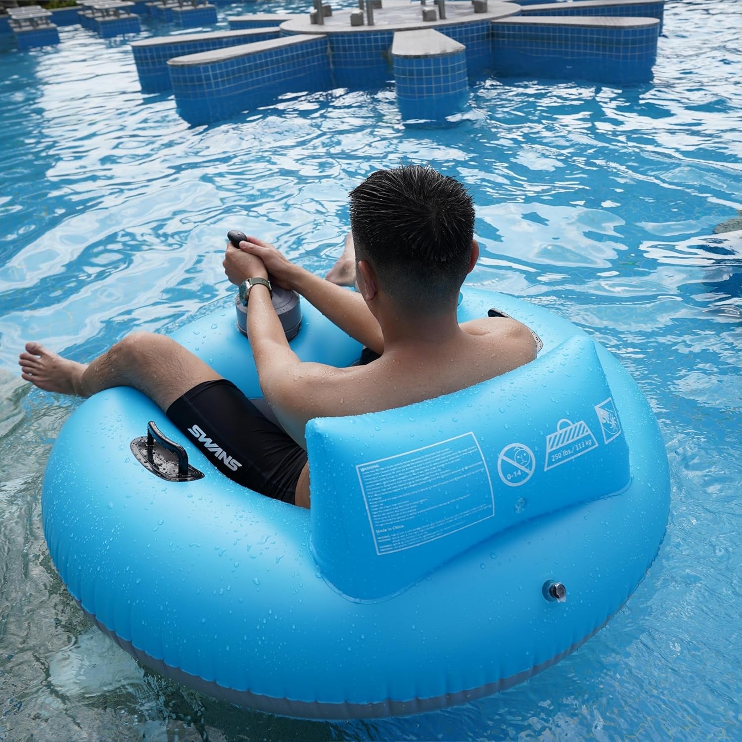 Inflatable River Tube Float - River Run for Adult Heavy Duty Motorized Tubes Floating with Backrest for Party Summer Water Beach