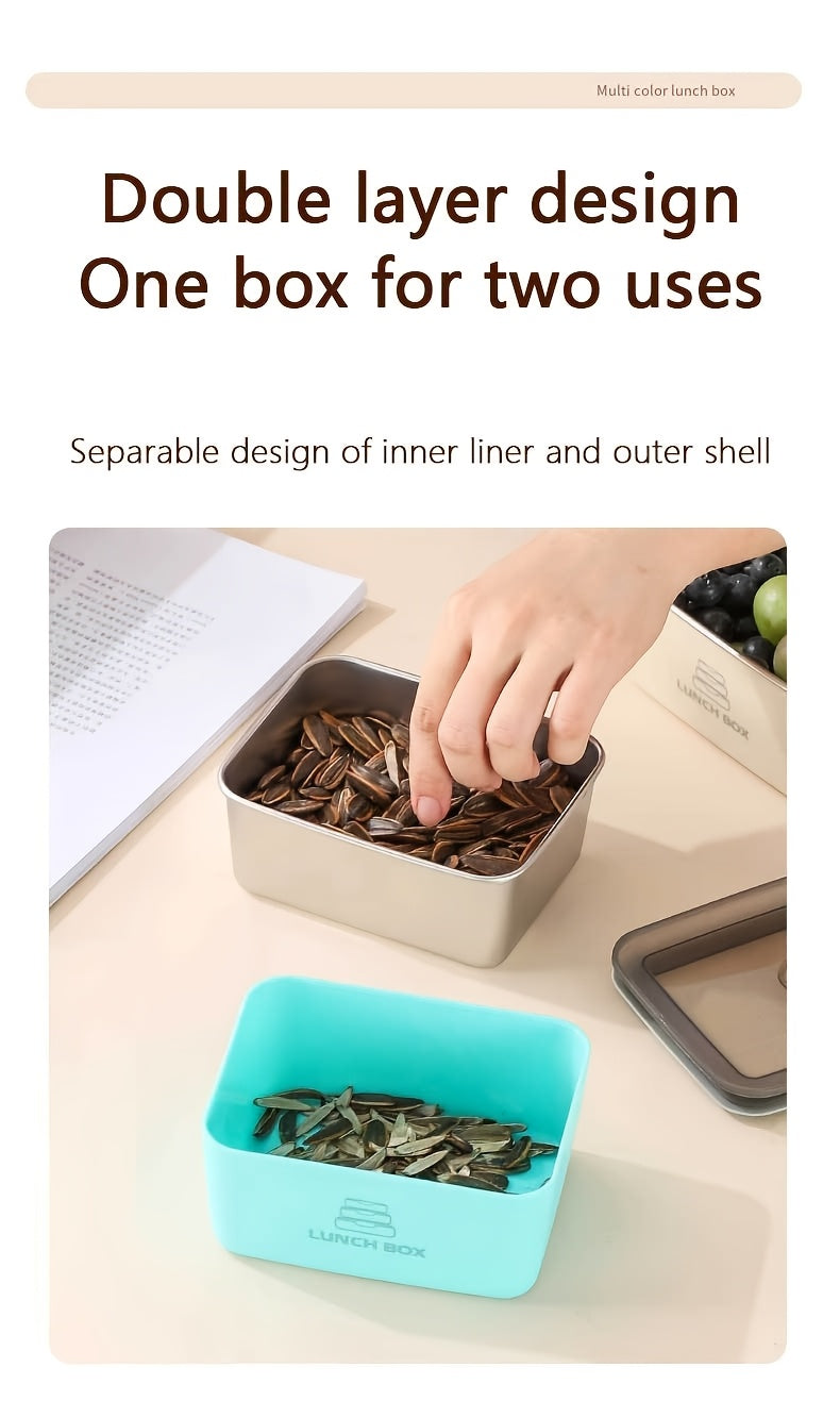 304 Stainless Steel Storage Containers with Clip-On Lids