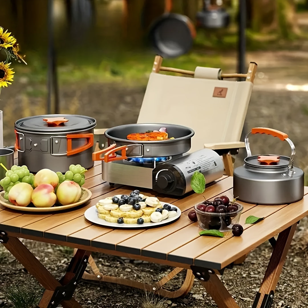 3pcs Camping Cookware Set, Aluminum Outdoor Portable Cooking Gear
