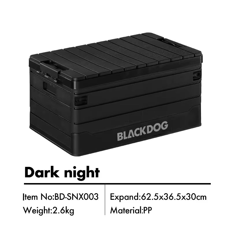 Blackdog Foldable PP Storage Box 60L Portable Outdoor Camping Picnic Self-Driving Car Storage Box Camping Equipment