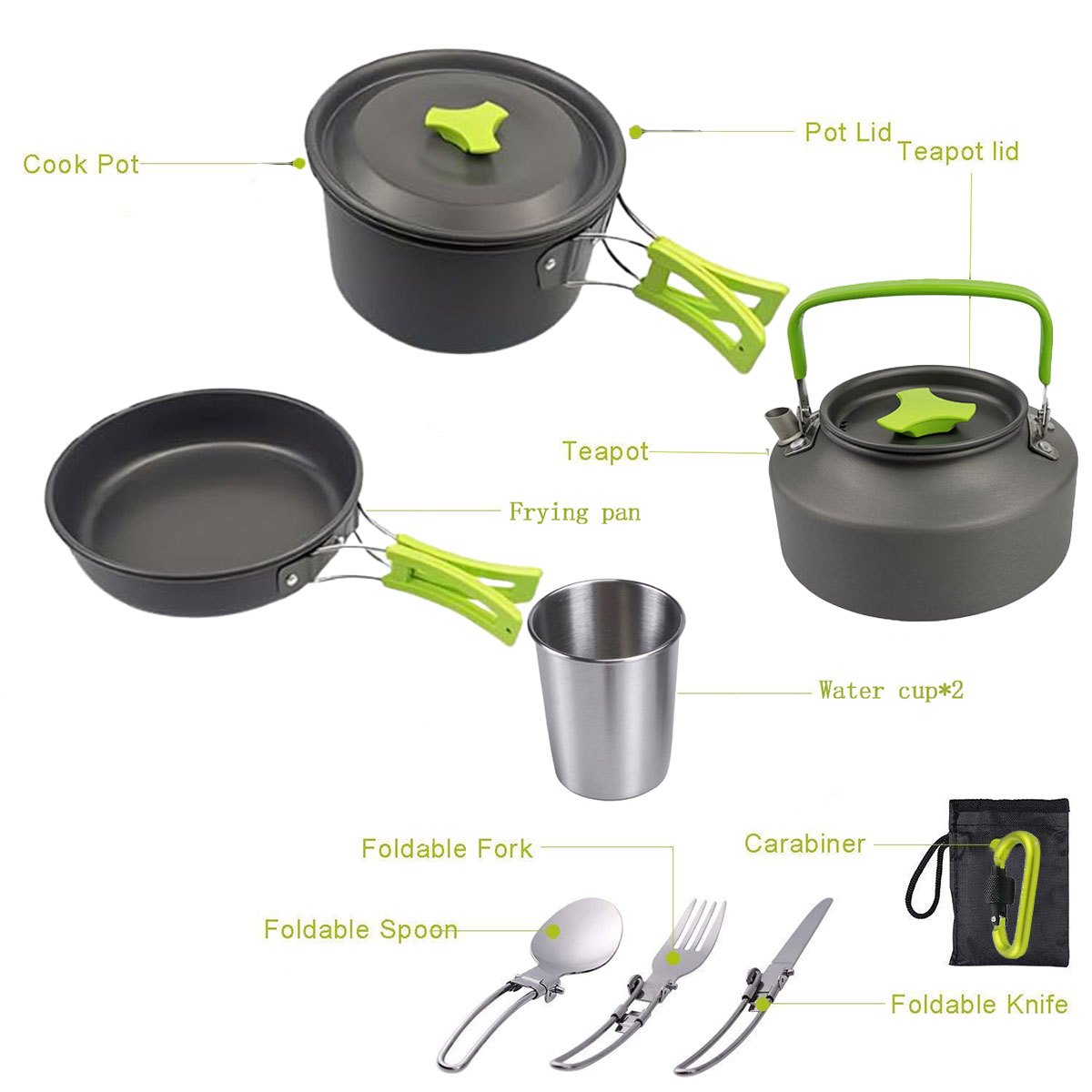 Portable Cookware | 304 Stainless Steel, Foldable and Stackable