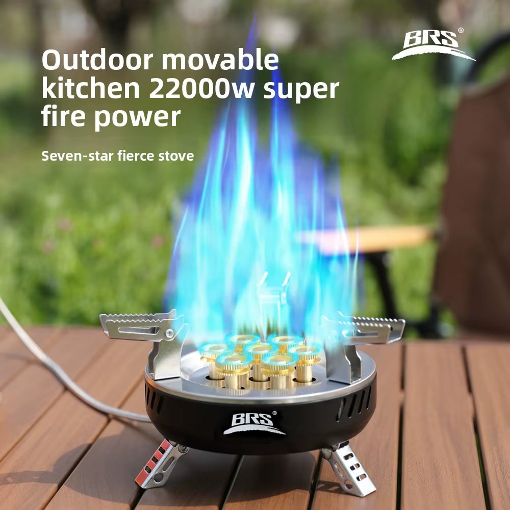 BRS-203/207 3 Buners and 7 Buners High Power Outdoor Camping Hiking Portable Picnic Gas Stove Buner