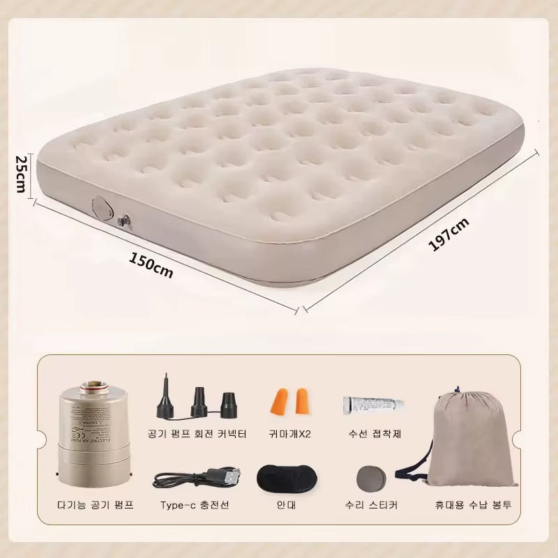 Camping Inflatable Mattress Built-In Pump Thicken Mat for Tent Bed Sleeping Pad Picnic Blanket Travel Air Mat Camping Equipment