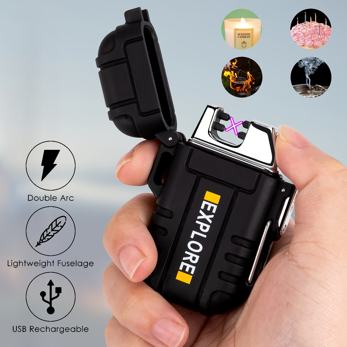 Arc Electric Plasma Lighters- USB Rechargeable & Flameless Windproof !!!
