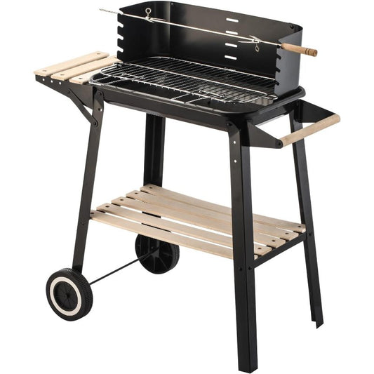 Healthy Choice Charcoal Grill BBQ on Trolley Stand