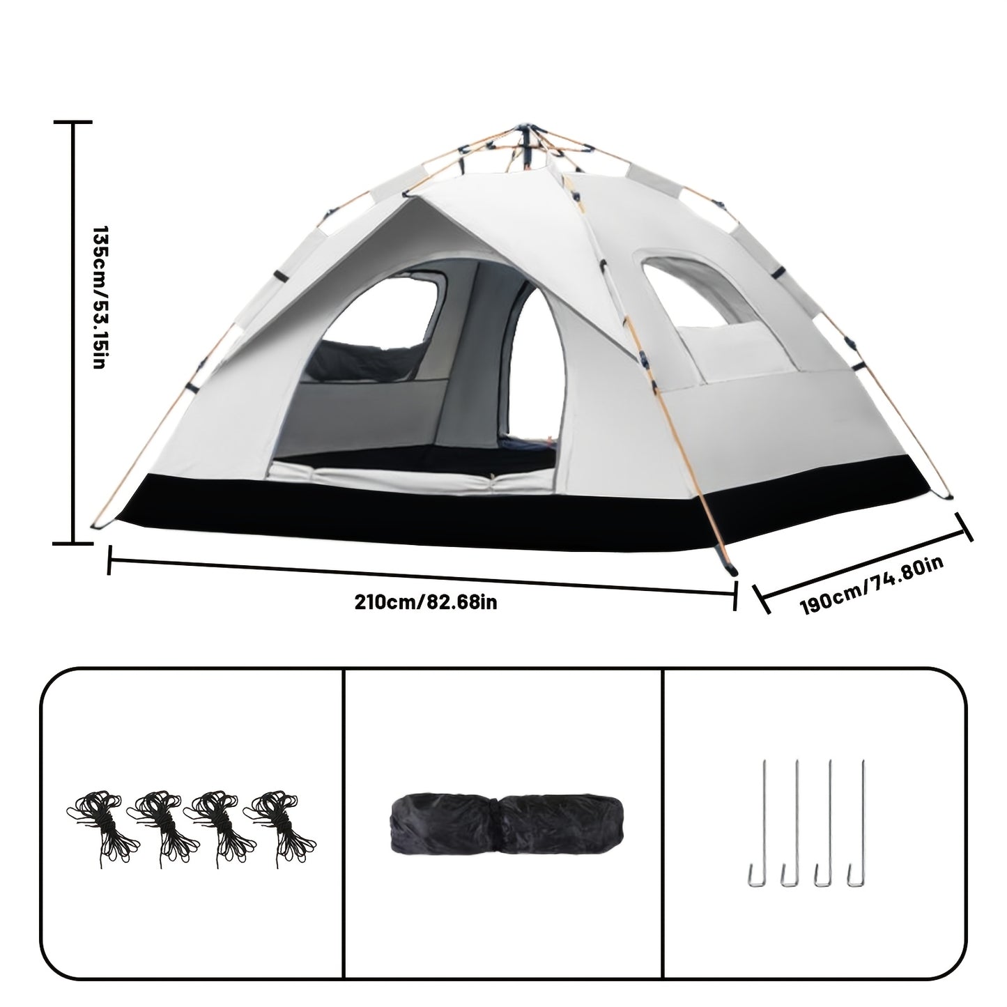 2 Person Automatic Tent | Windproof Lightweight