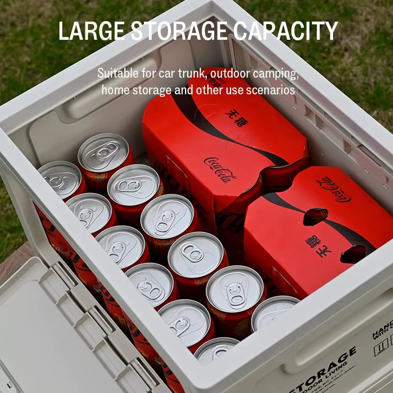 Outdoor Storage Box Camping Folding Box Camping Organizer Car Trunk Wooden Lid Industrial Air Storage Box