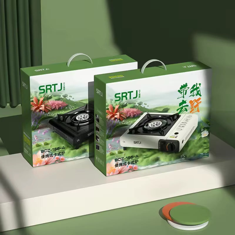 Outdoor Cassette Stove Butane Gas Burner Portable BBQ Hot Pot Stove Lightweight Household Cooking Equipment for Camping Hiking