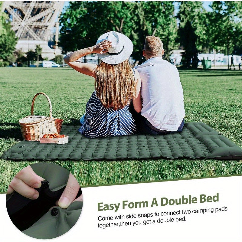 Camping Sleeping Pad with Foot Pump - Extra Wide and Thick