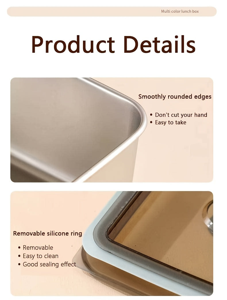 304 Stainless Steel Storage Containers with Clip-On Lids