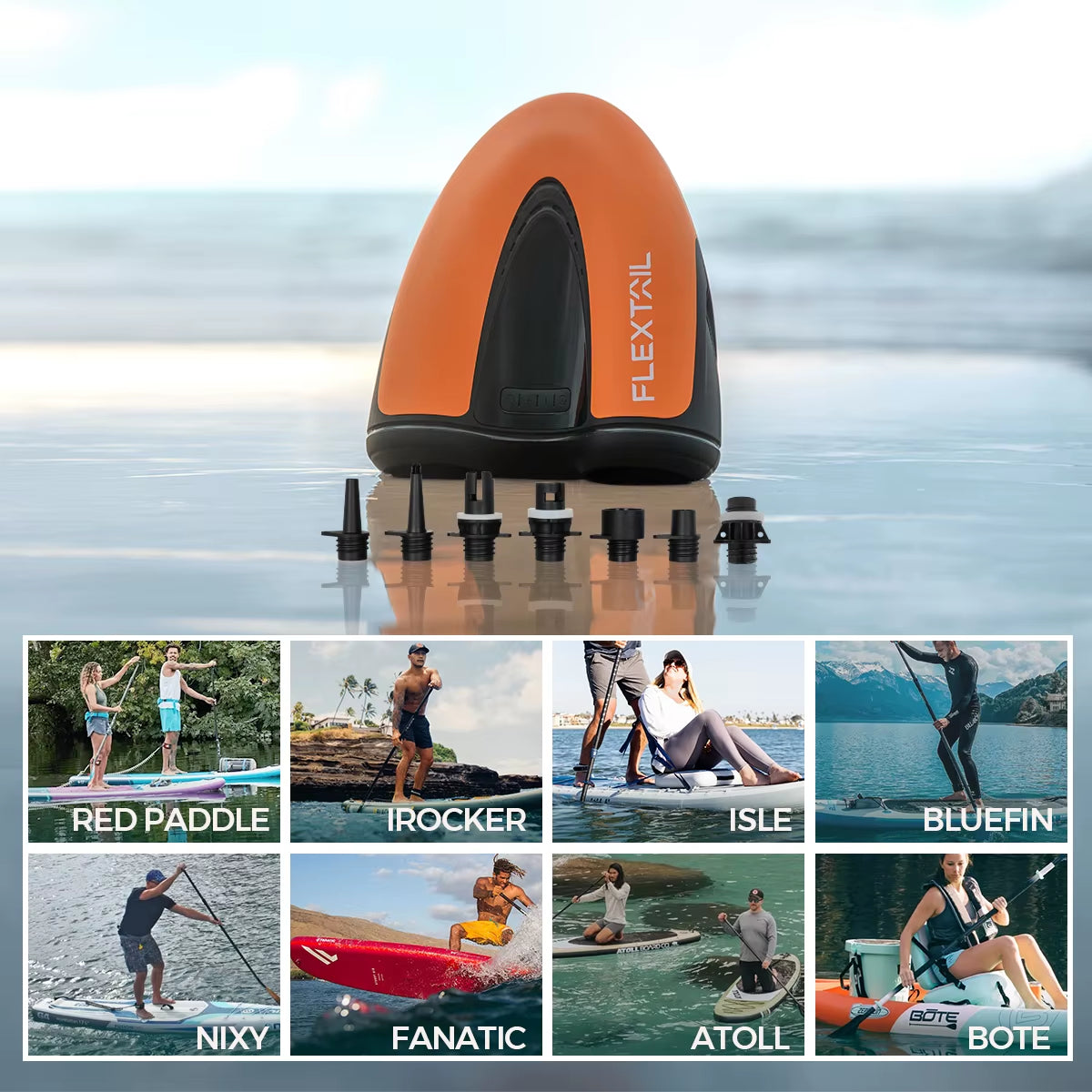 FLEXTAIL EVO SUP PUMP - 20PSI Cordless Rechargeable Air Pump with Cooling System, Ideal for SUP & KITE