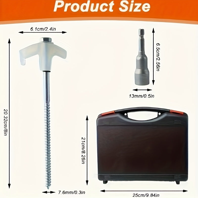 GLOW IN THE DARK 12pcs Set Tent Pegs - Don't trip over them AGAIN!