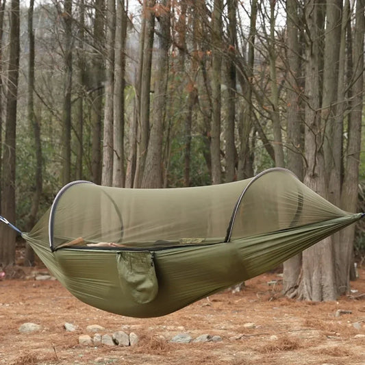 Outdoor Camping Hammock 2 Person Mosquito Net Camping Hammocks Outdoor Furniture Bed Portable Comfortable Sleeping Tent Hammock