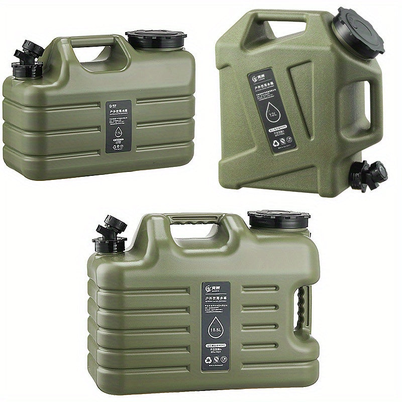 Portable Outdoor Camping Water Storage Container with Faucet - Durable PE
