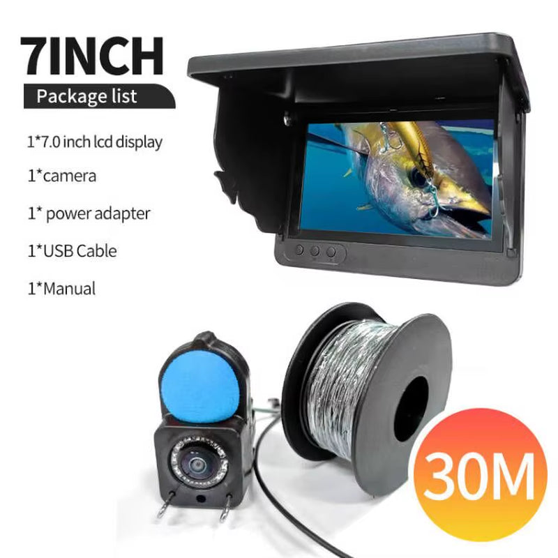 Portable Fish Depth Finder Water Handheld 1080P 4.3 Inch LCD Fish Finder Underwater 120° Fishing Camera with Night Vision