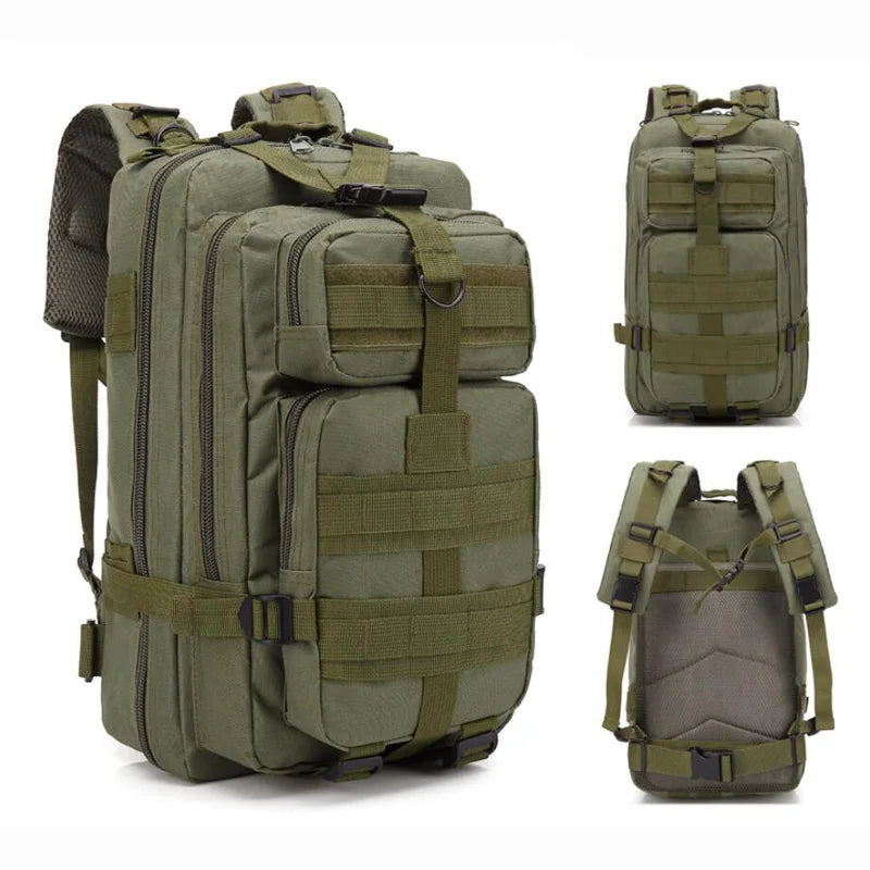 3P Tactical Backpack 20L-25L 1000D Nylon Outdoor Hiking Camping Traveling Fishing for Men Hunting Molle Bag Sport Rucksacks