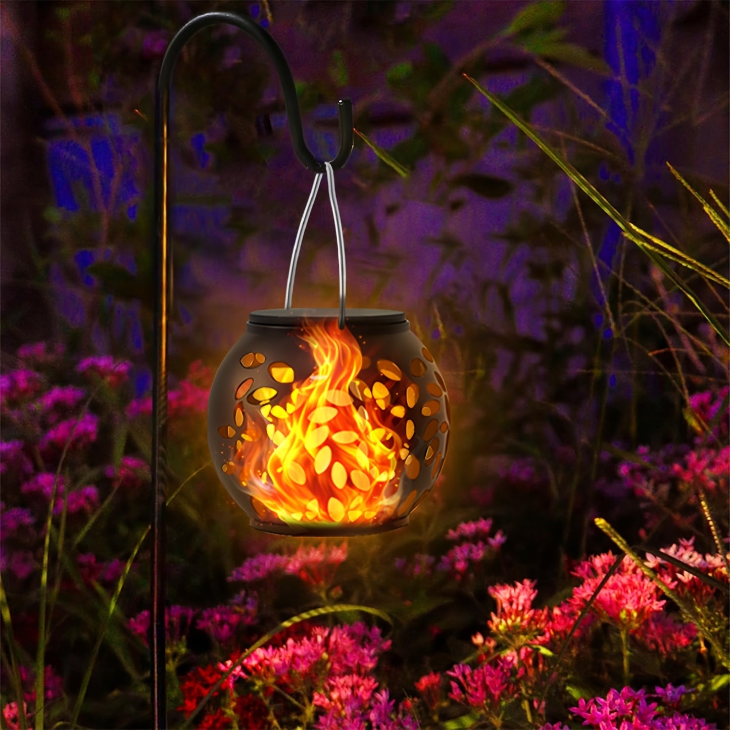 4pcs Solar LED Flame Pendant Lights - Glam your camping trip!!