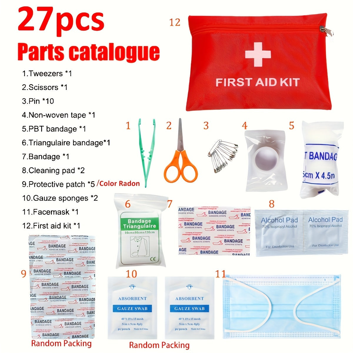 27pcs Ultimate Survival Tool Kit | Portable  Emergency Bag