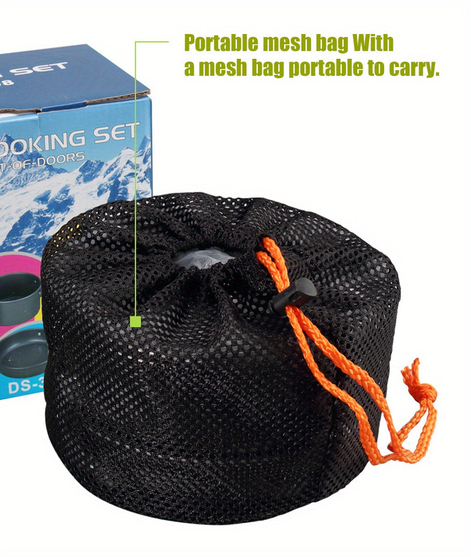 3pcs Camping Cookware Set, Aluminum Outdoor Portable Cooking Gear