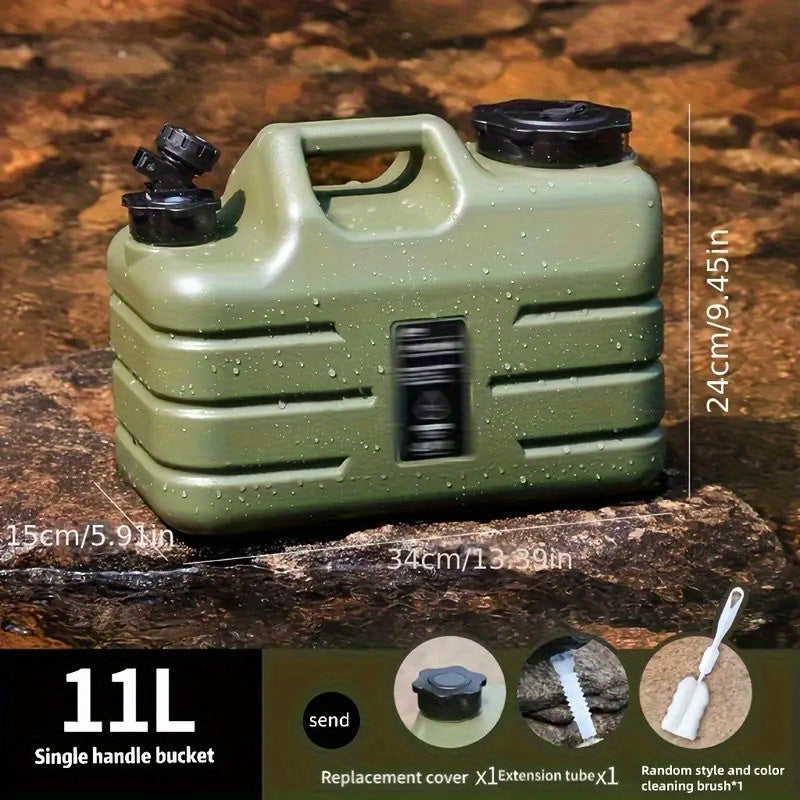 Portable Outdoor Camping Water Storage Container with Faucet - Durable PE