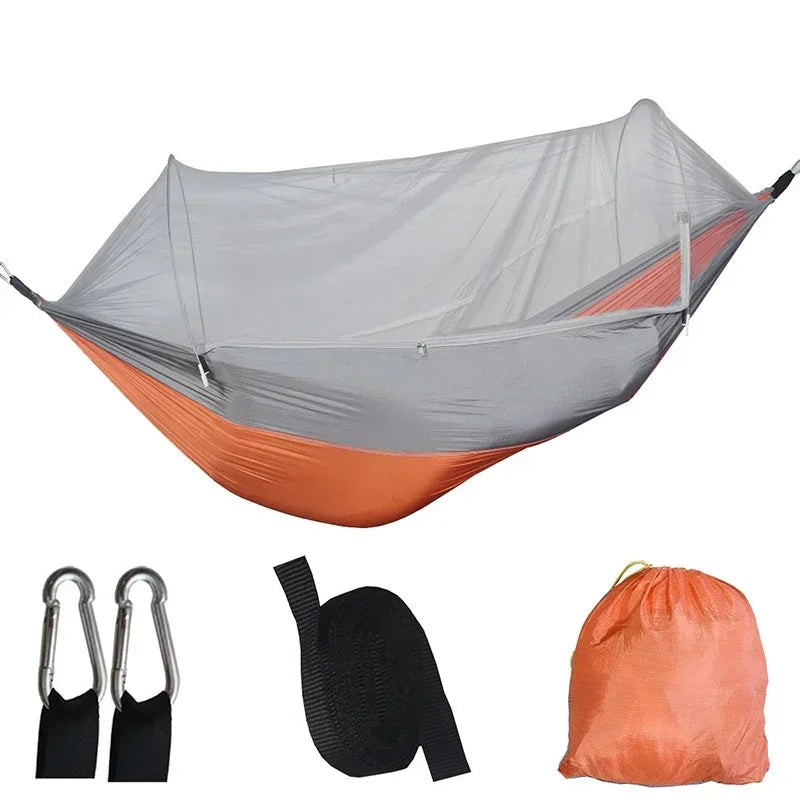 Outdoor Camping Hammock 2 Person Mosquito Net Camping Hammocks Outdoor Furniture Bed Portable Comfortable Sleeping Tent Hammock