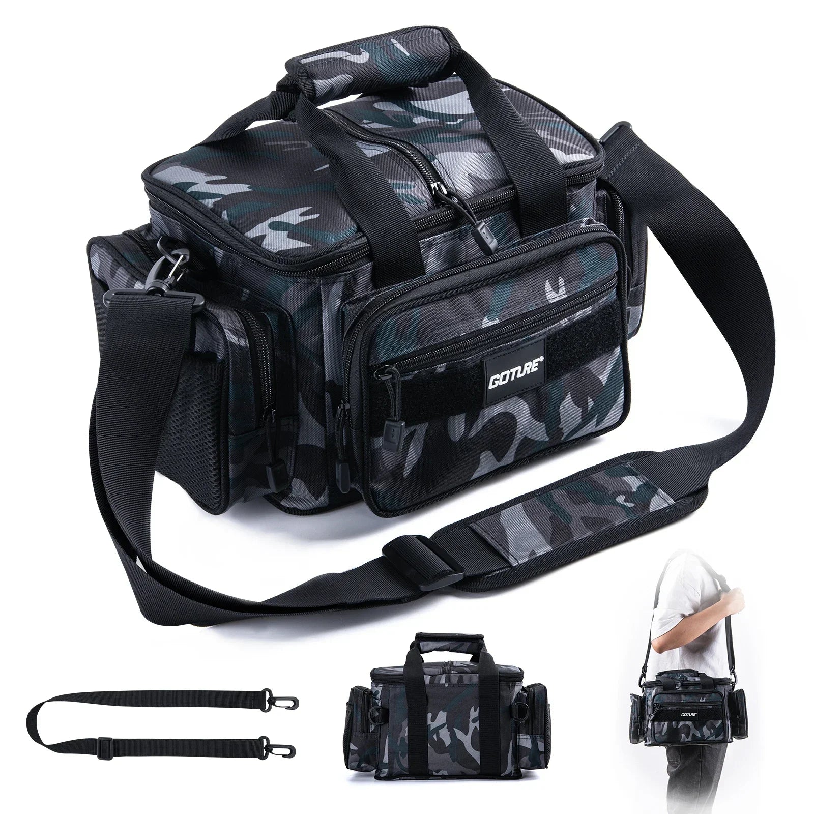 Fishing Bags Waterproof 600D Oxford Fabric High Capacity Storage Durable Quality Fishing Gear Bags for Men Outdoors Bag