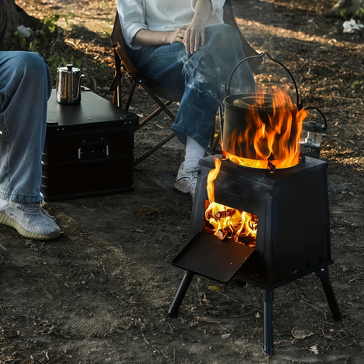 Outdoor Camping Folding Portable Firewood Stove